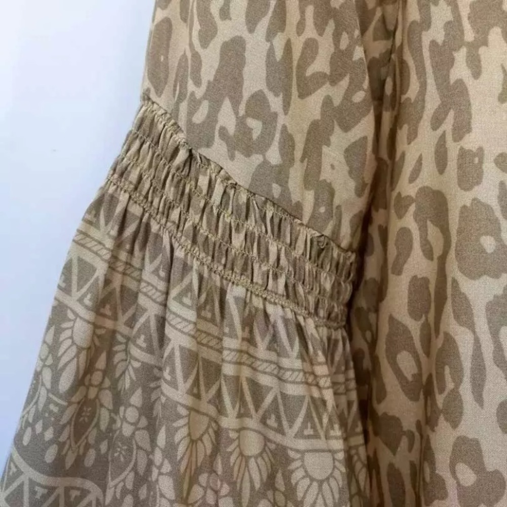 Leopard Animal Print Tunic Long Sleeve Mini Dress - Picture 9 of 9